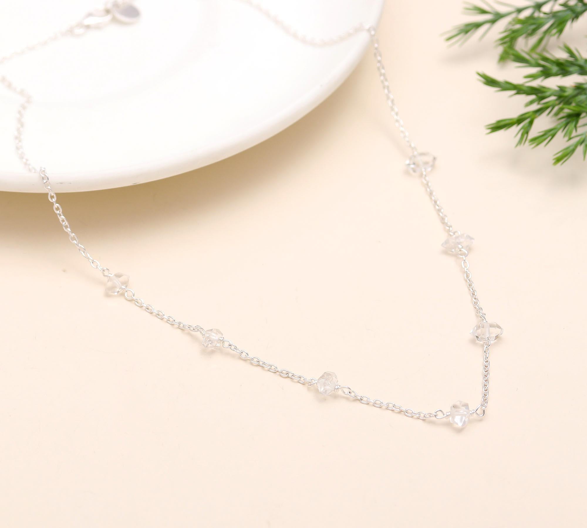 925 Silver Herkimer Diamond Necklace