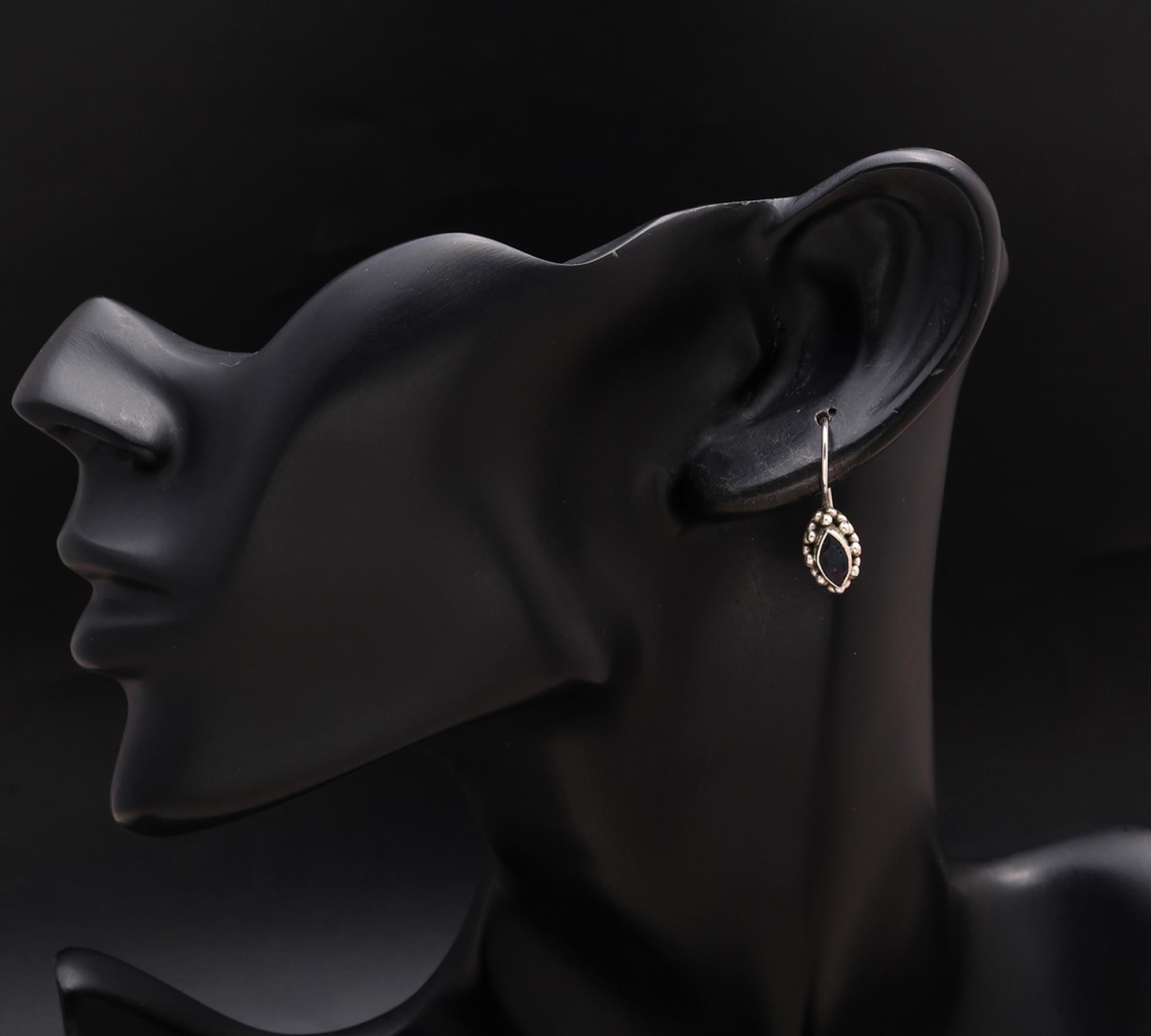 925 Silver Marquise Iolite Dangle Earrings