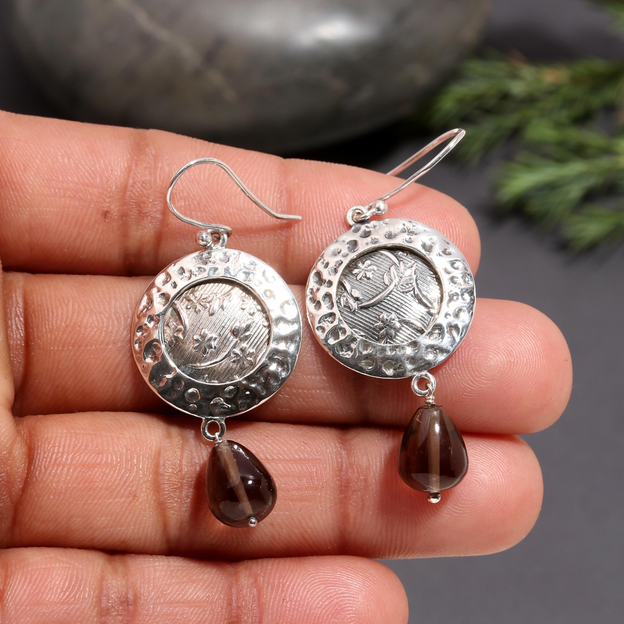 925 Silver Ancient Coin Dangle Earrings
