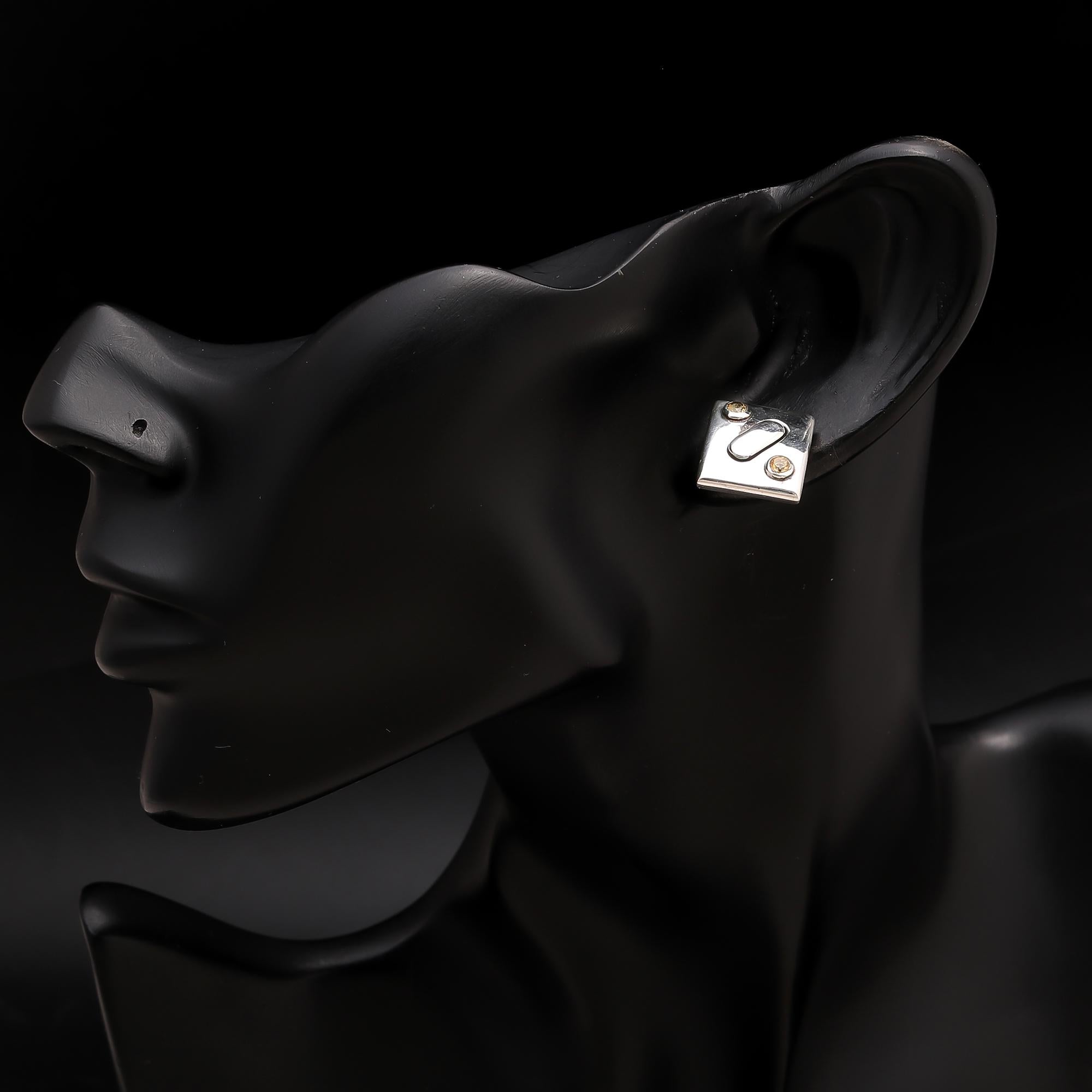 925 Silver Citrine Stud Earrings