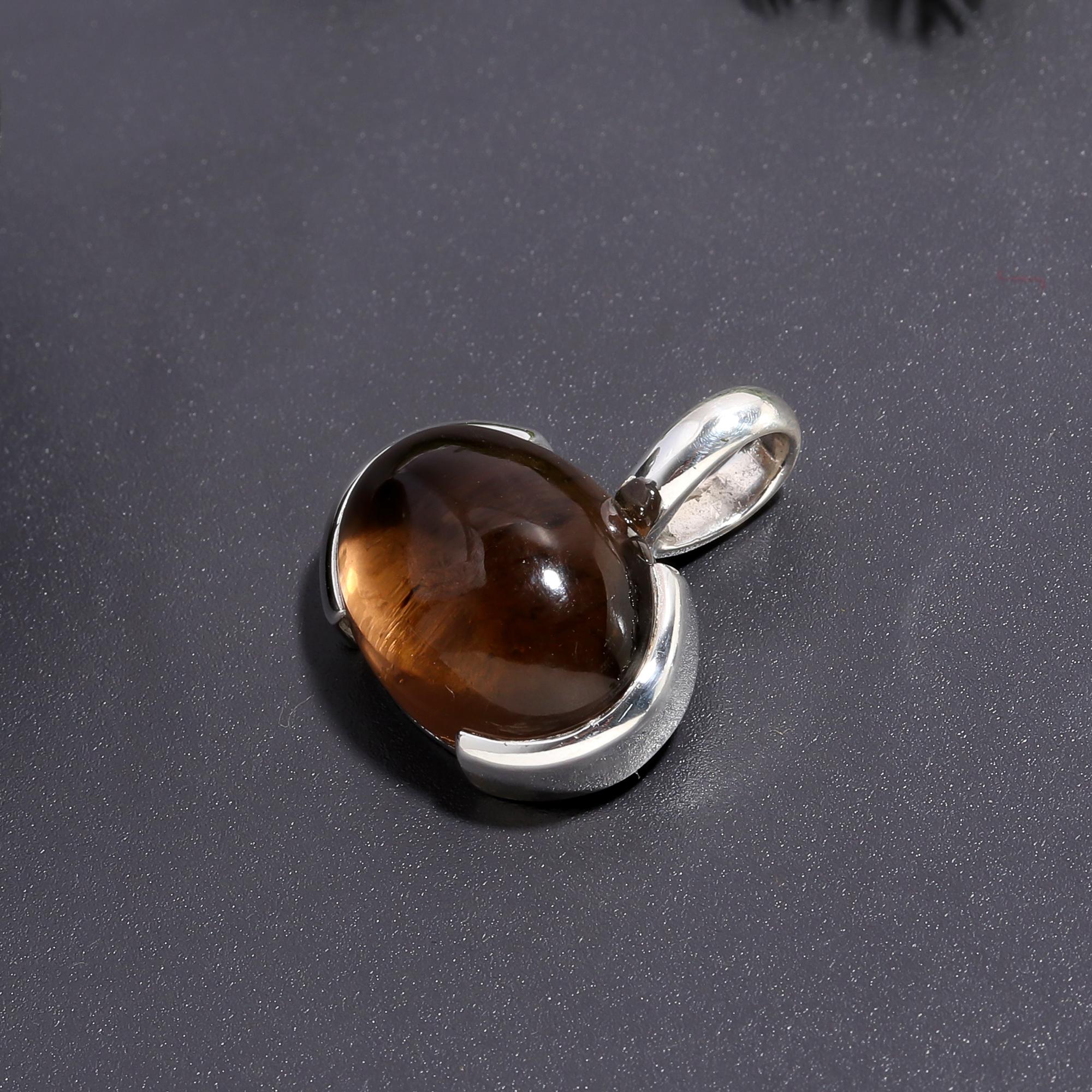 925 Silver Smoky Quartz Pendant