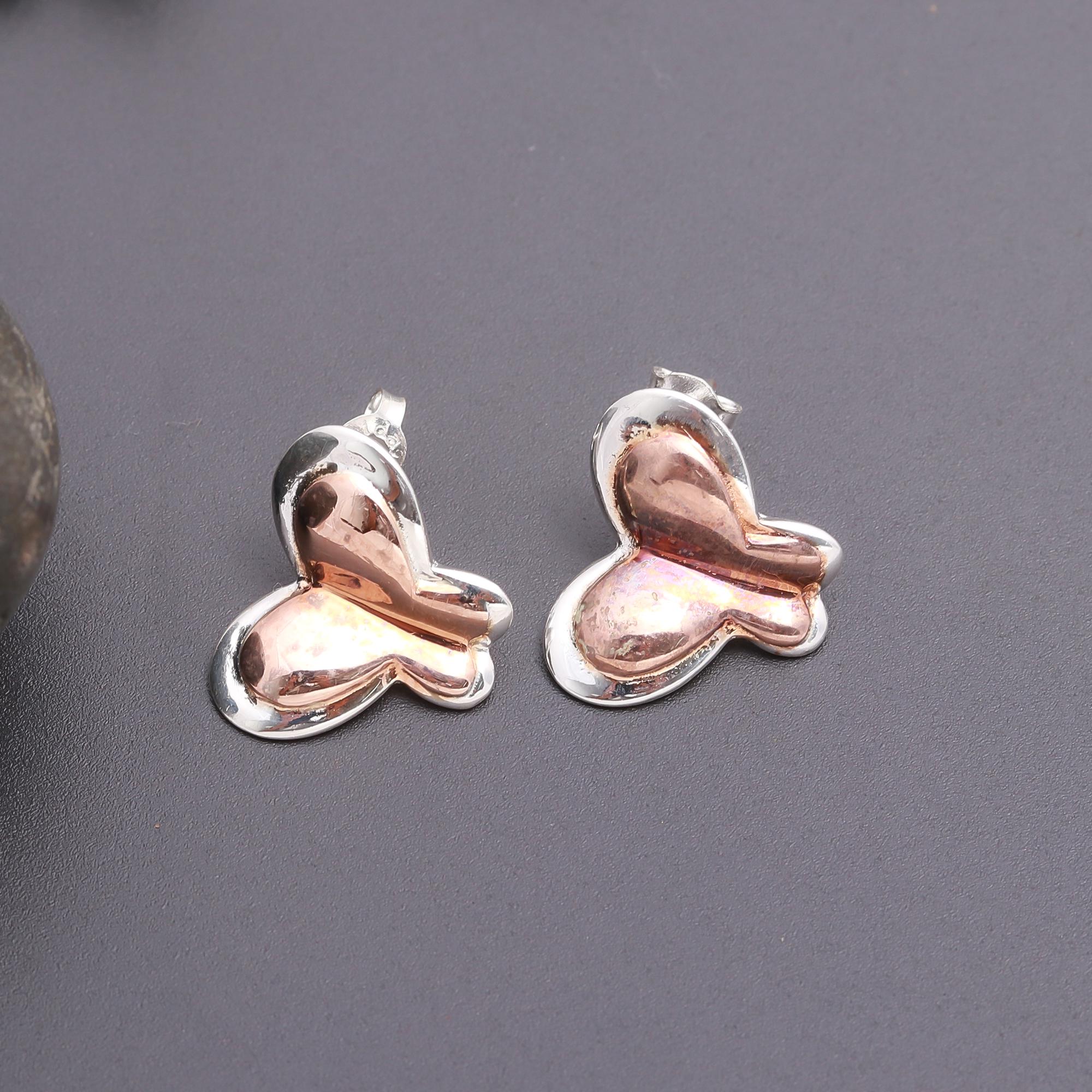 925 Silver Butterfly Stud Earrings