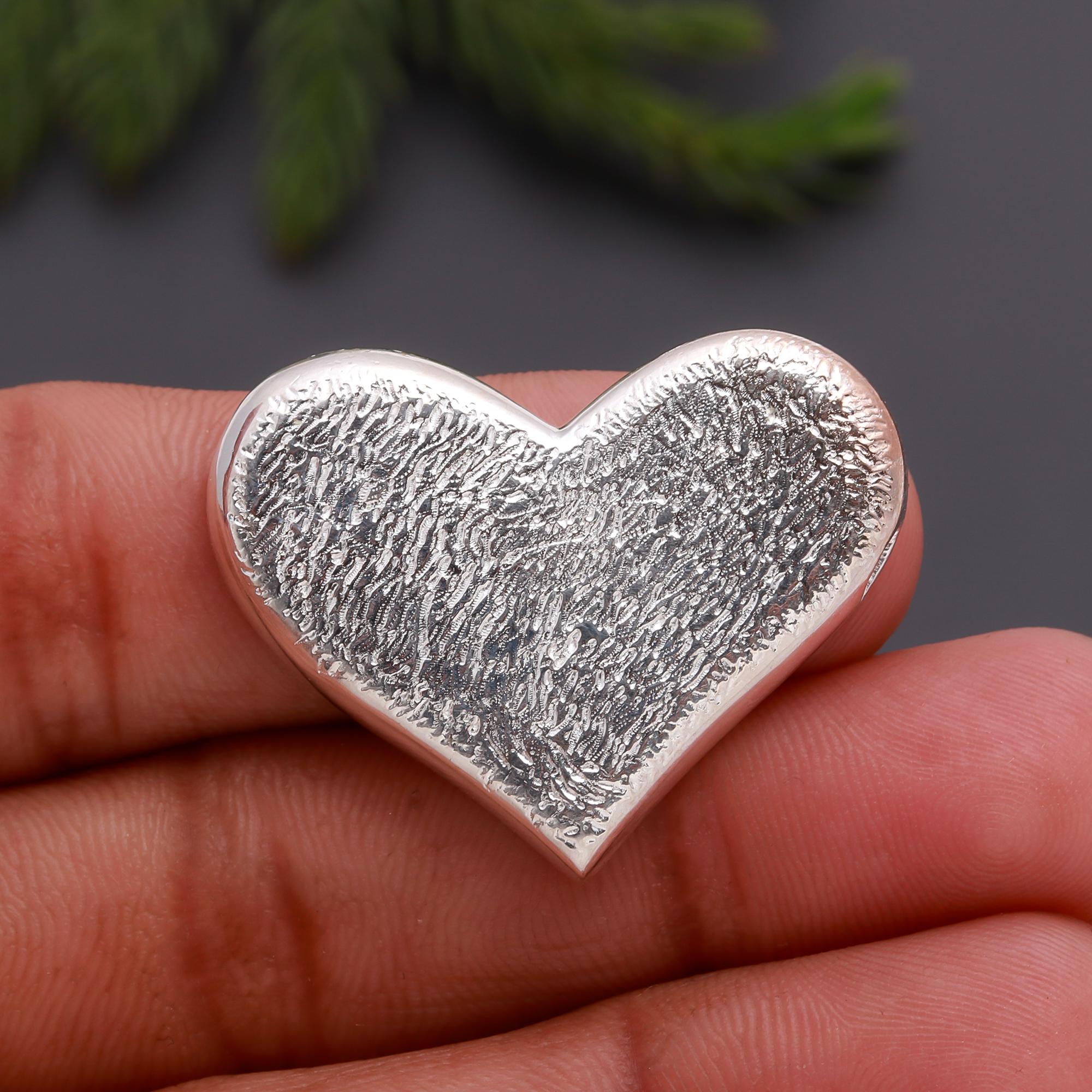925 Silver Puff Heart Pendant