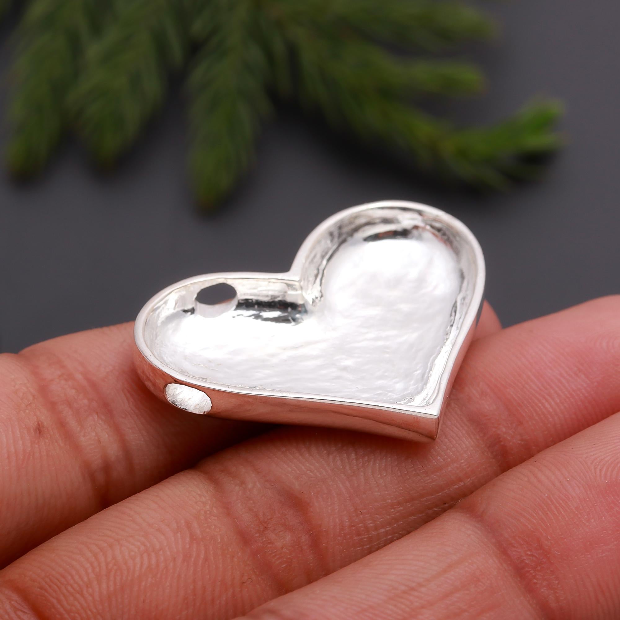 925 Silver Puff Heart Pendant