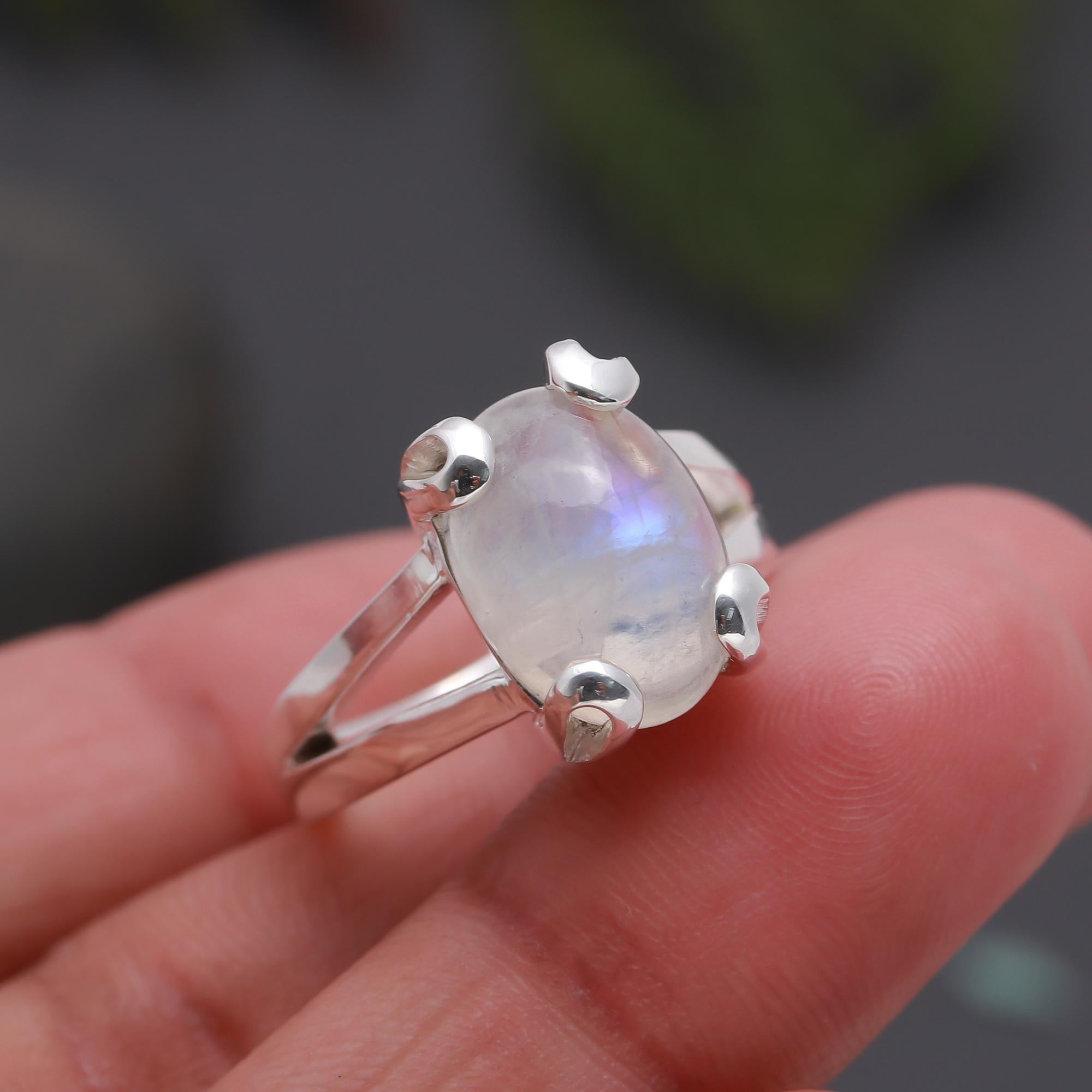 925 Silver Moonstone Ring