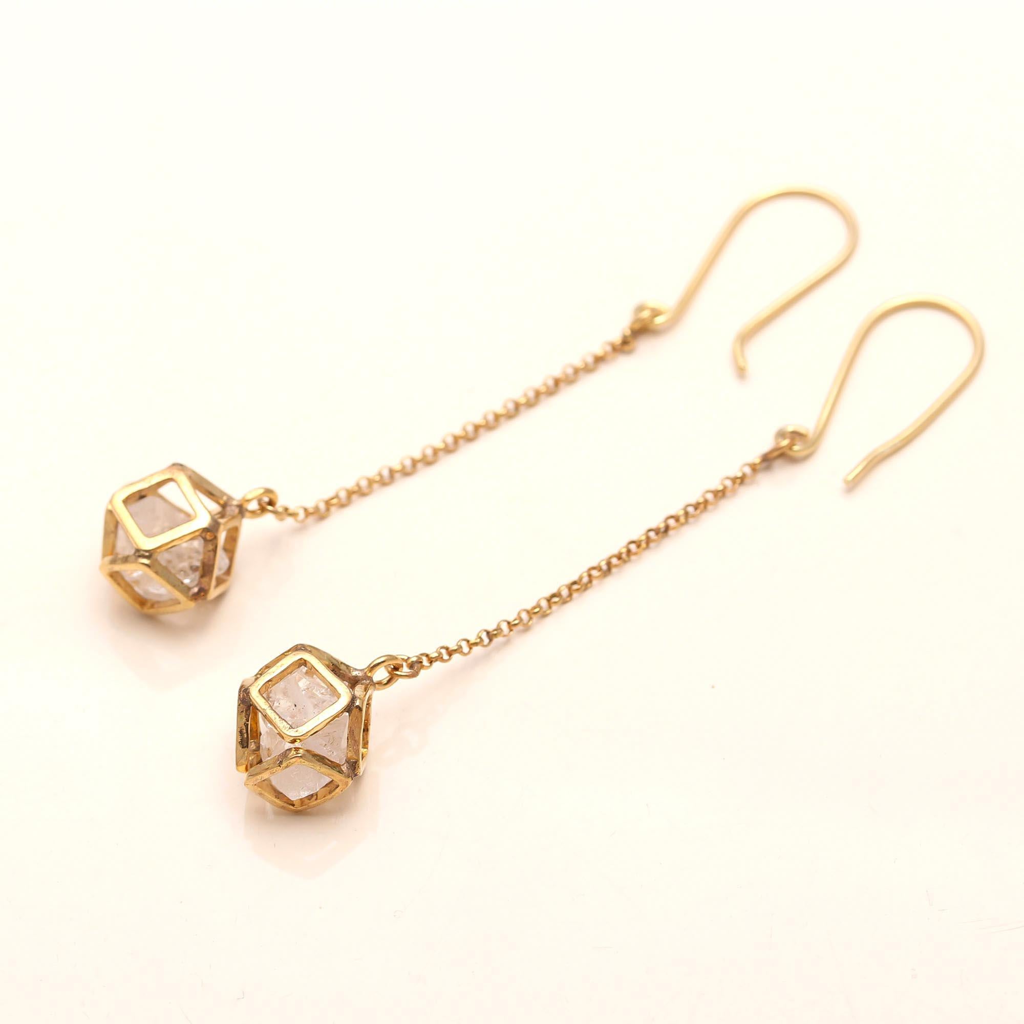 925 Silver Cage Dangle Earrings