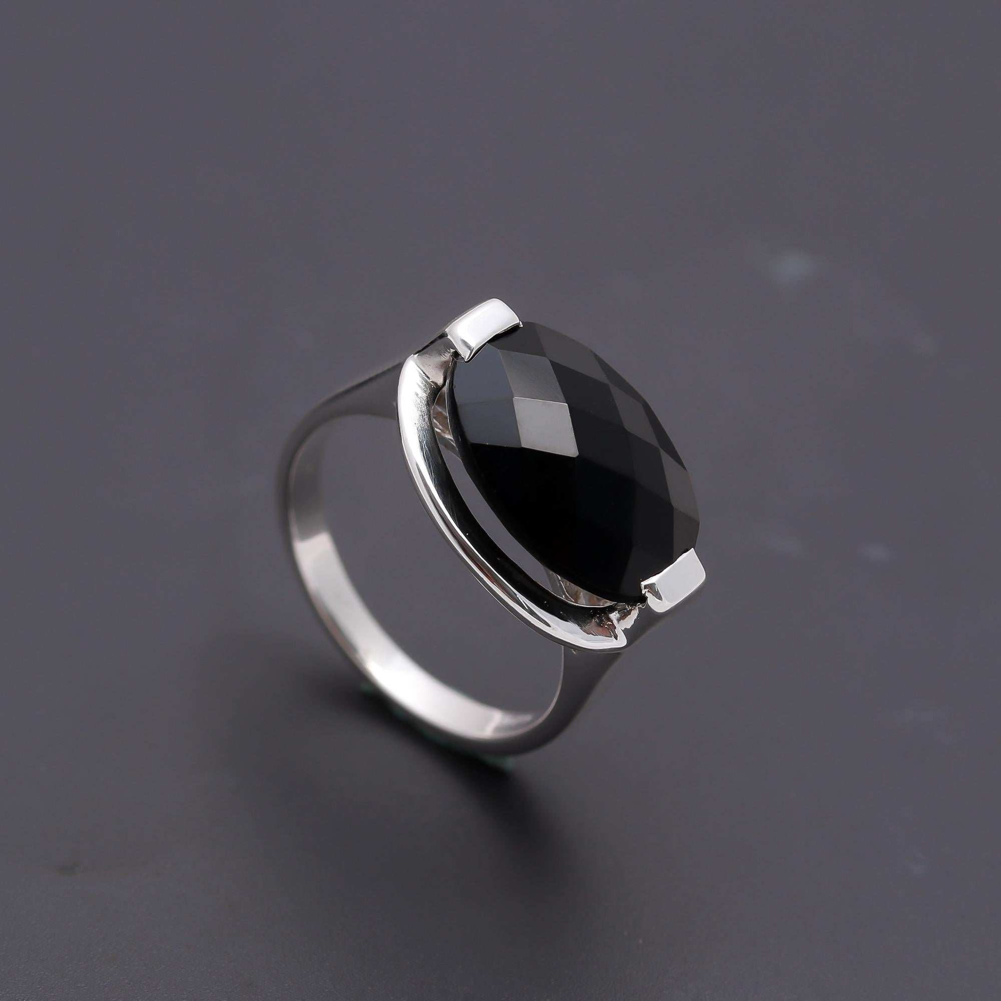 925 Silver Black Onyx Ring