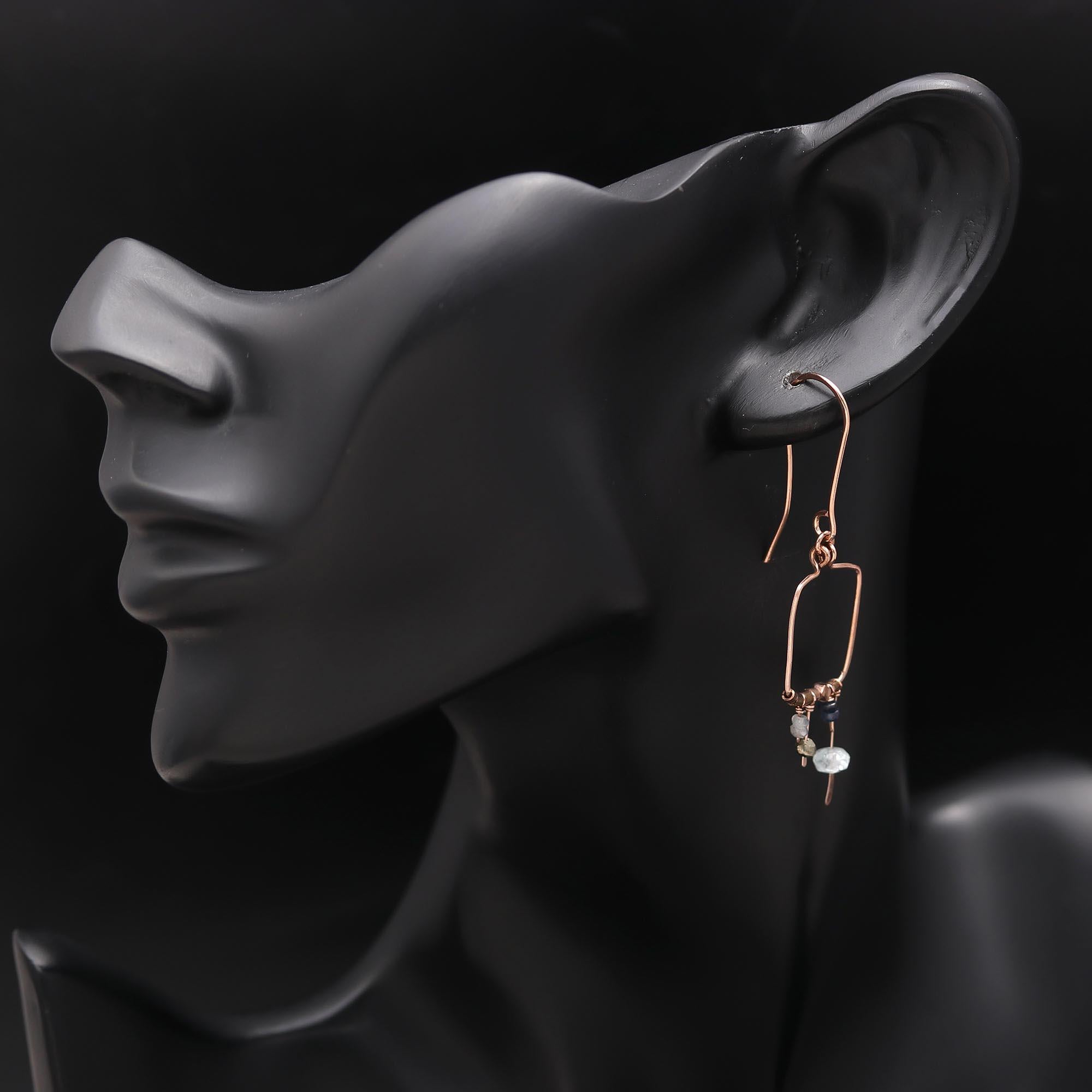 The Artisan Charm Frames: Boho Wire Drop Earrings