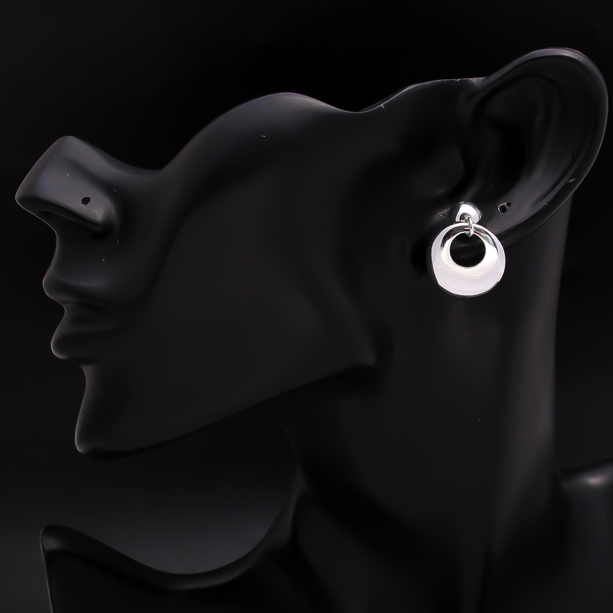 925 Silver Oval Drop Earrings