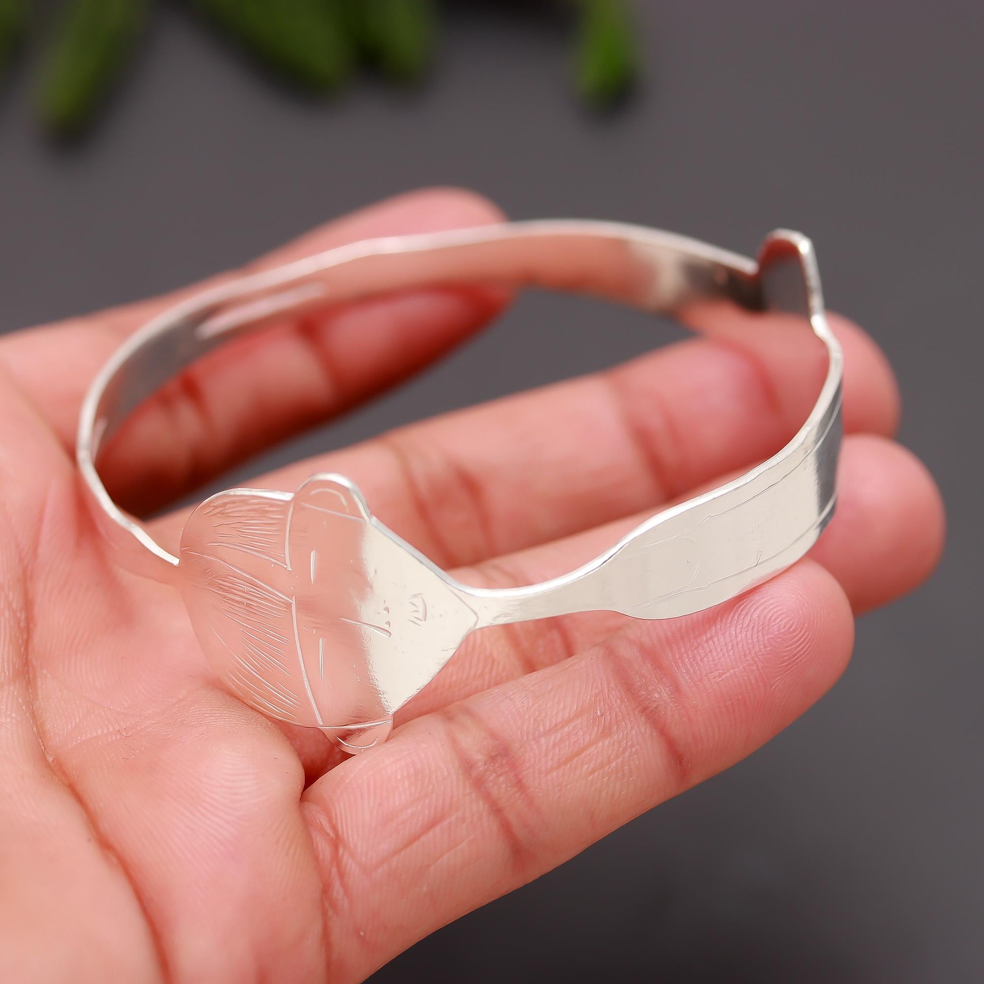 925 Silver Modern Art Bracelet