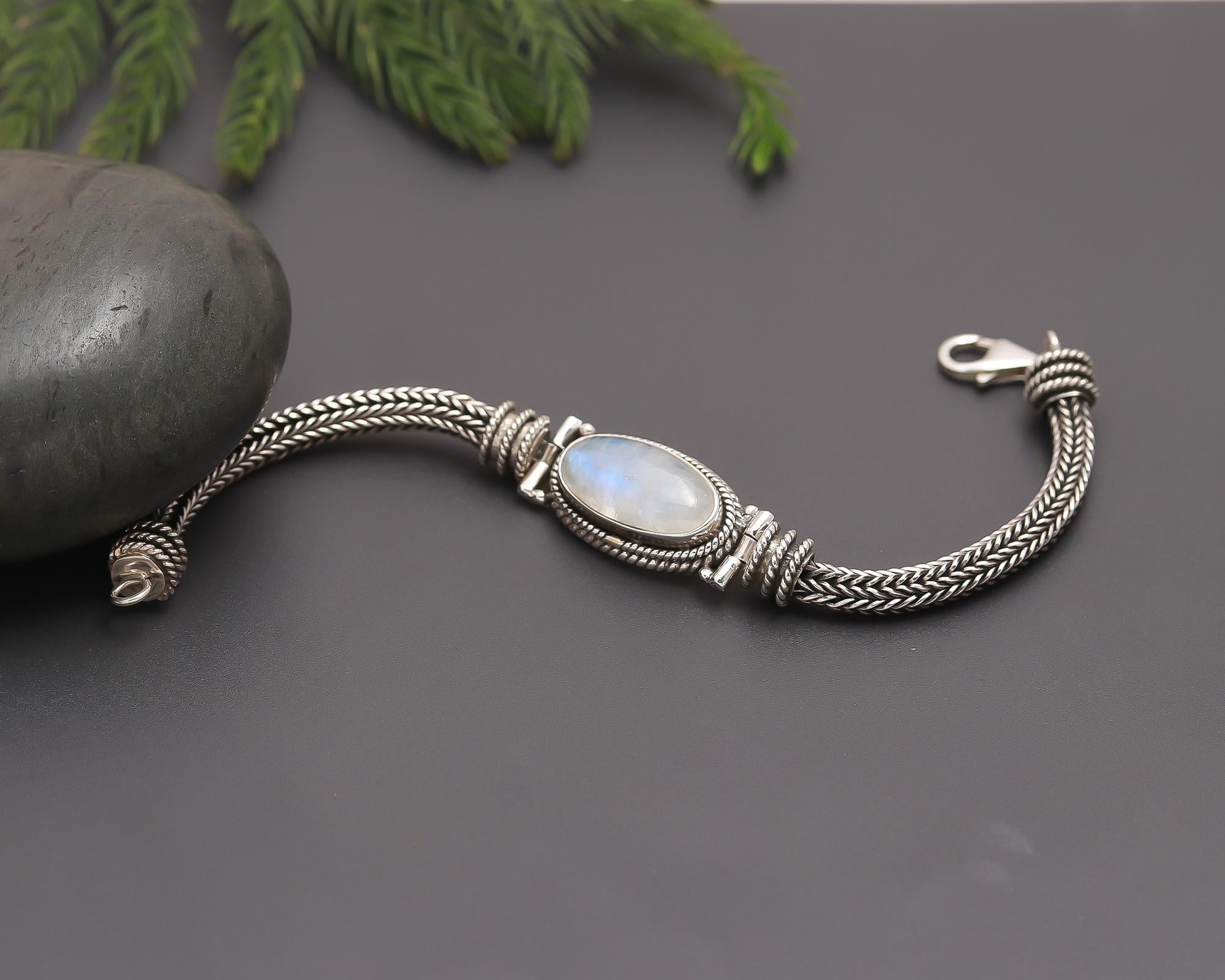 925 Silver Moonstone Bracelet