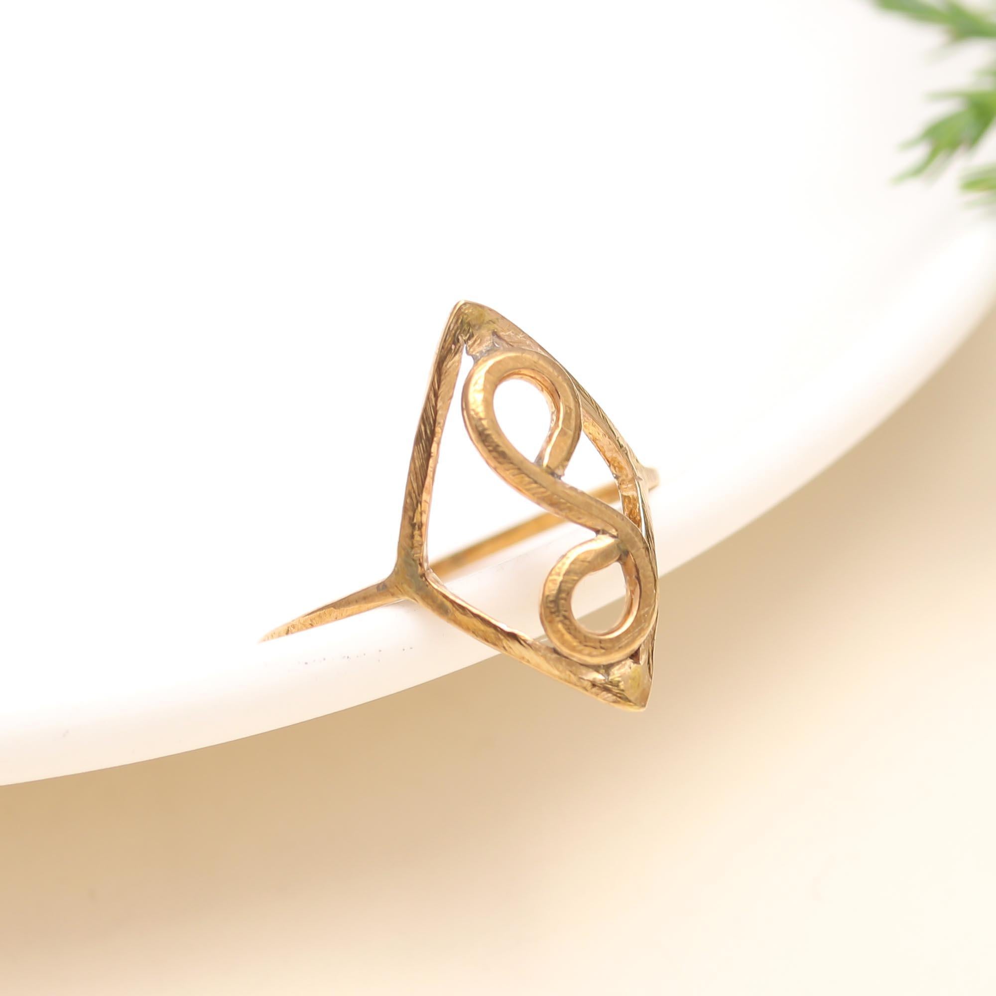 The Infinity Diamond: Geometric Cutout Symbol Ring