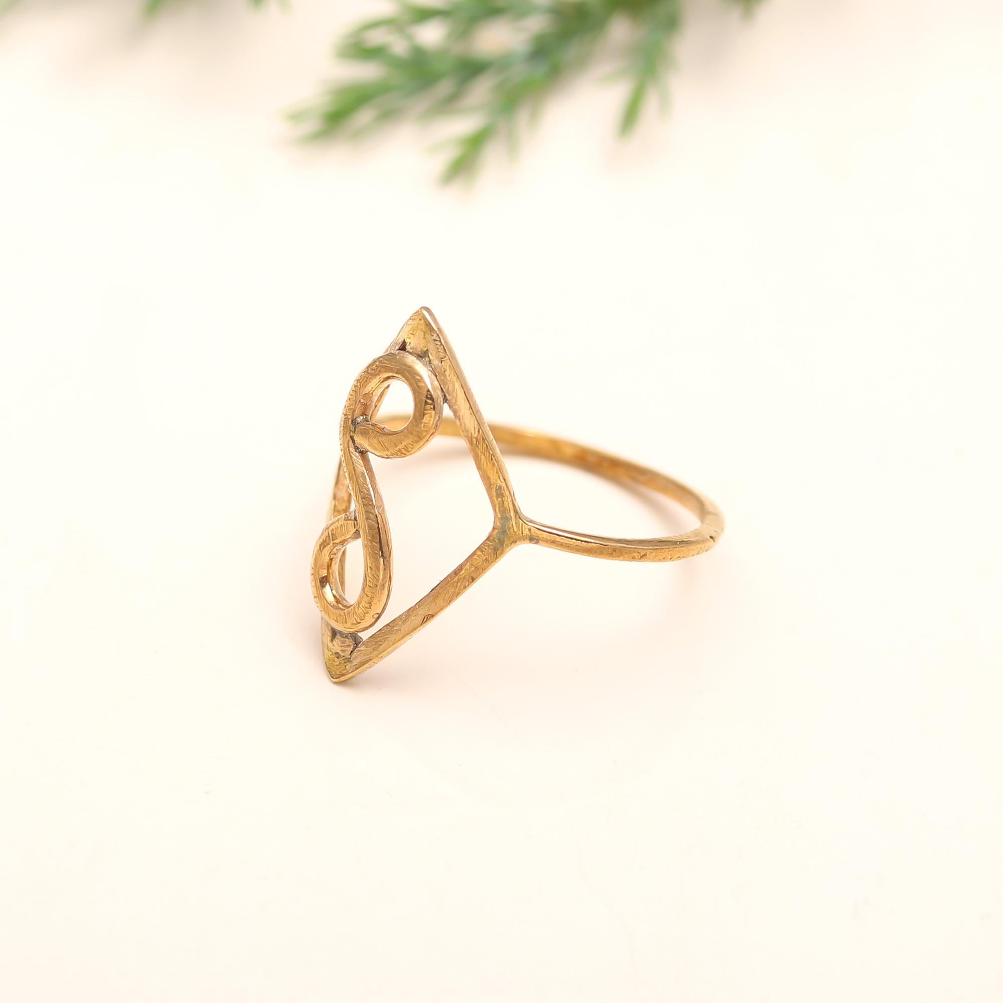 The Infinity Diamond: Geometric Cutout Symbol Ring