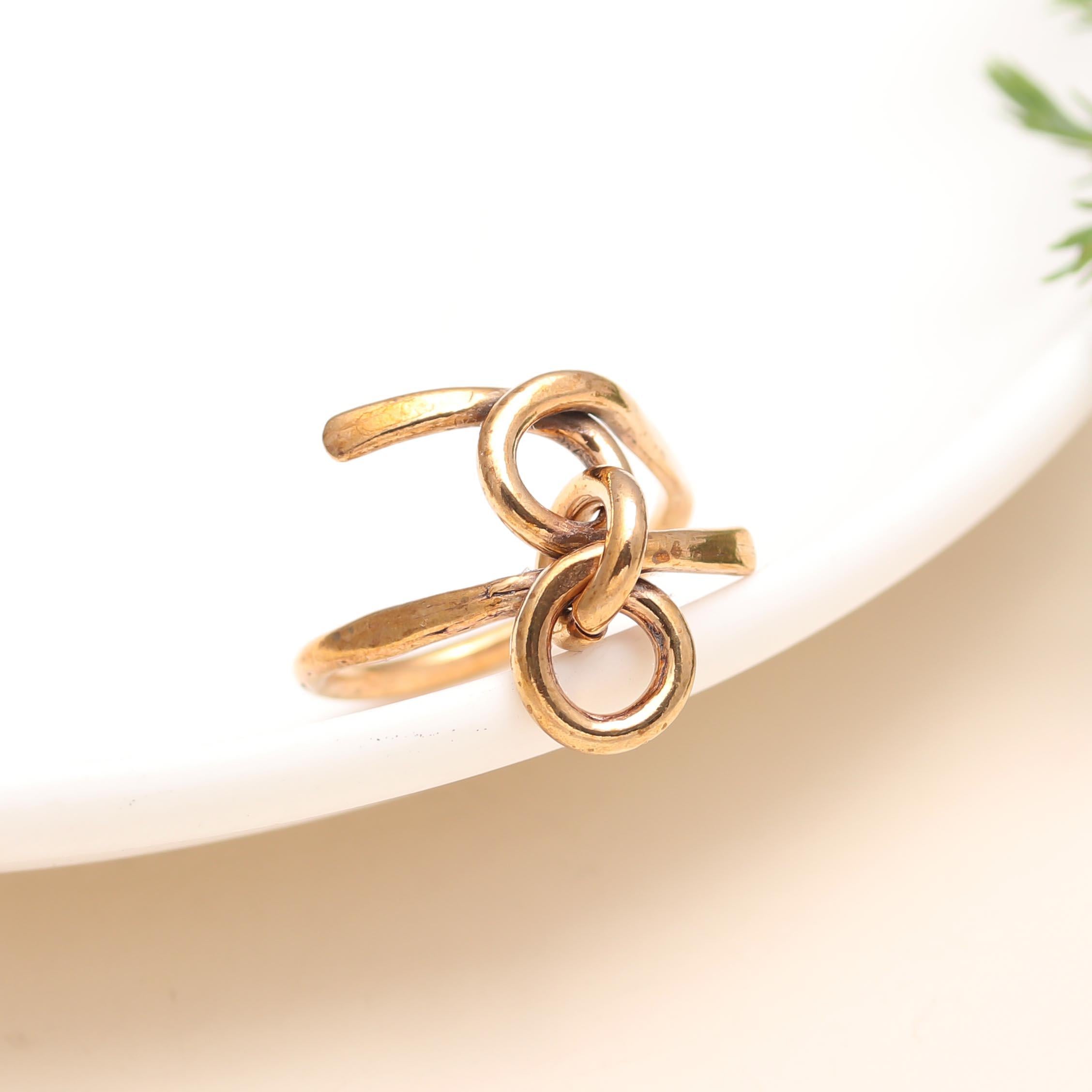 The Abstract Knot: Gold Wire Love Knot Ring