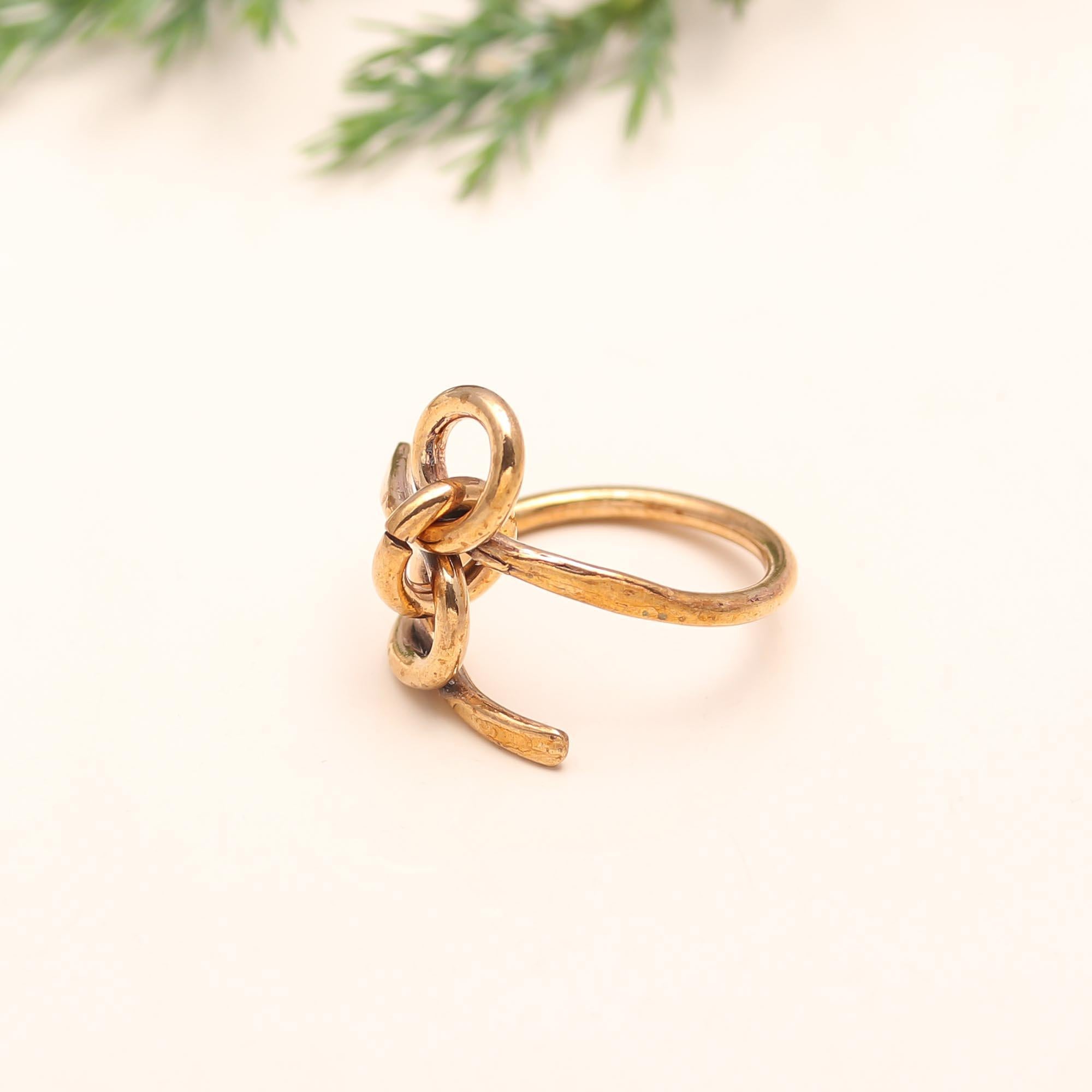 The Abstract Knot: Gold Wire Love Knot Ring