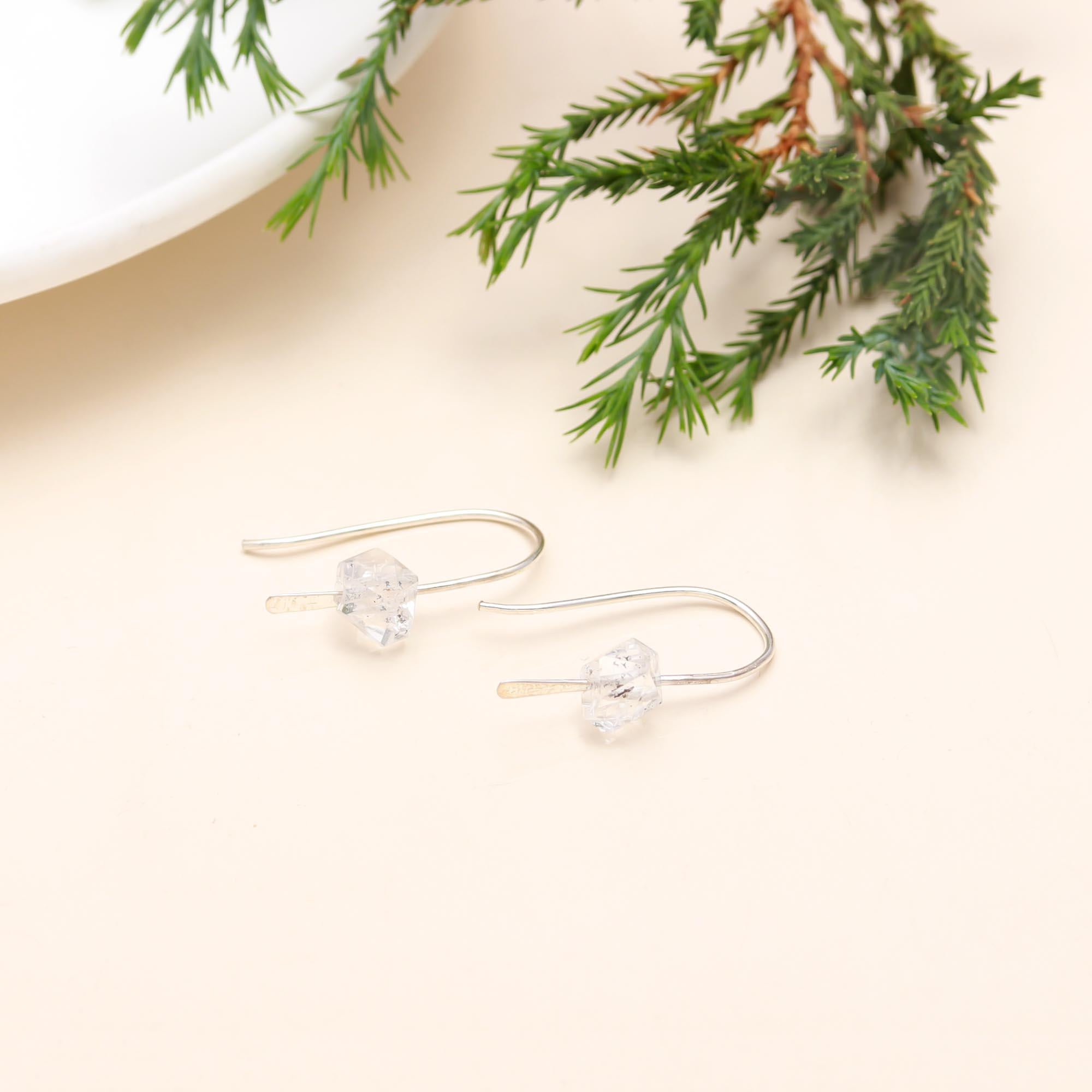 925 Sterling Silver Herkimer Diamond Earrings