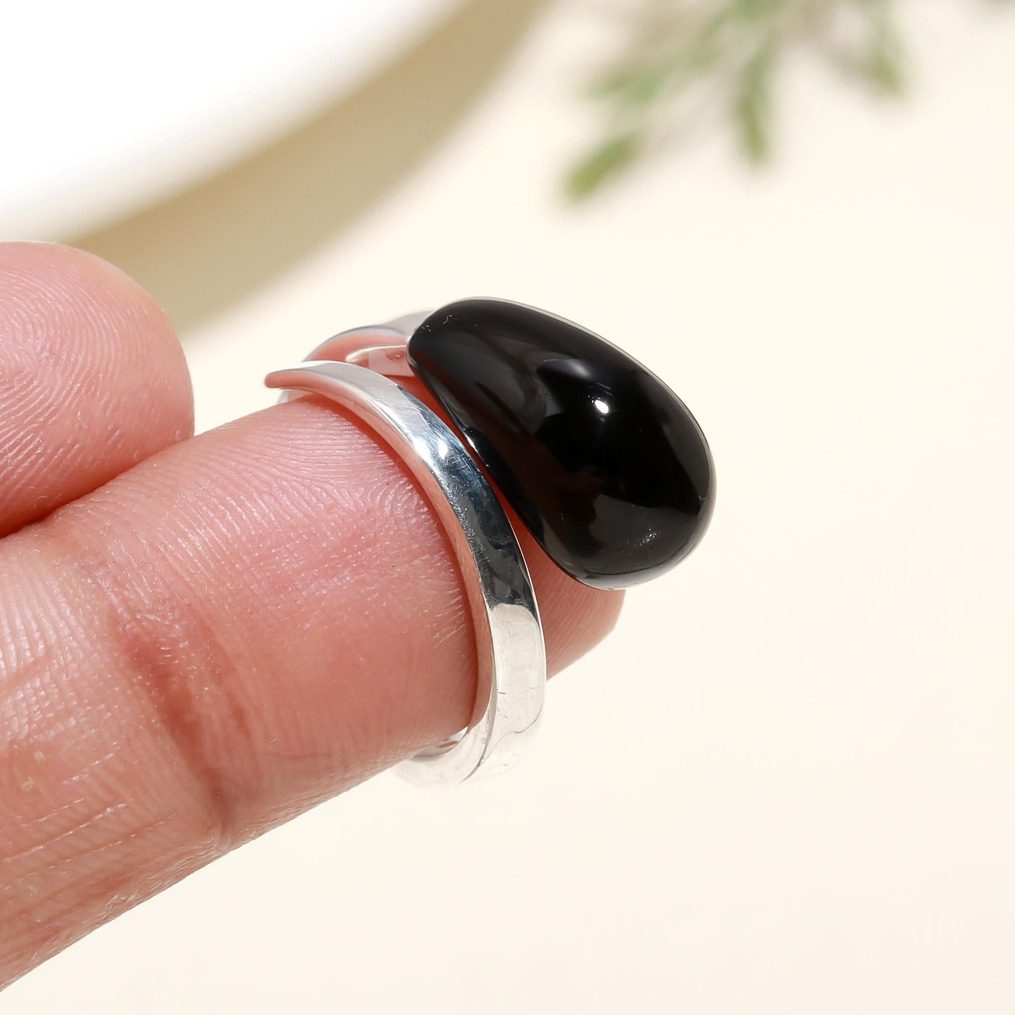 925 Silver Black Onyx Ring