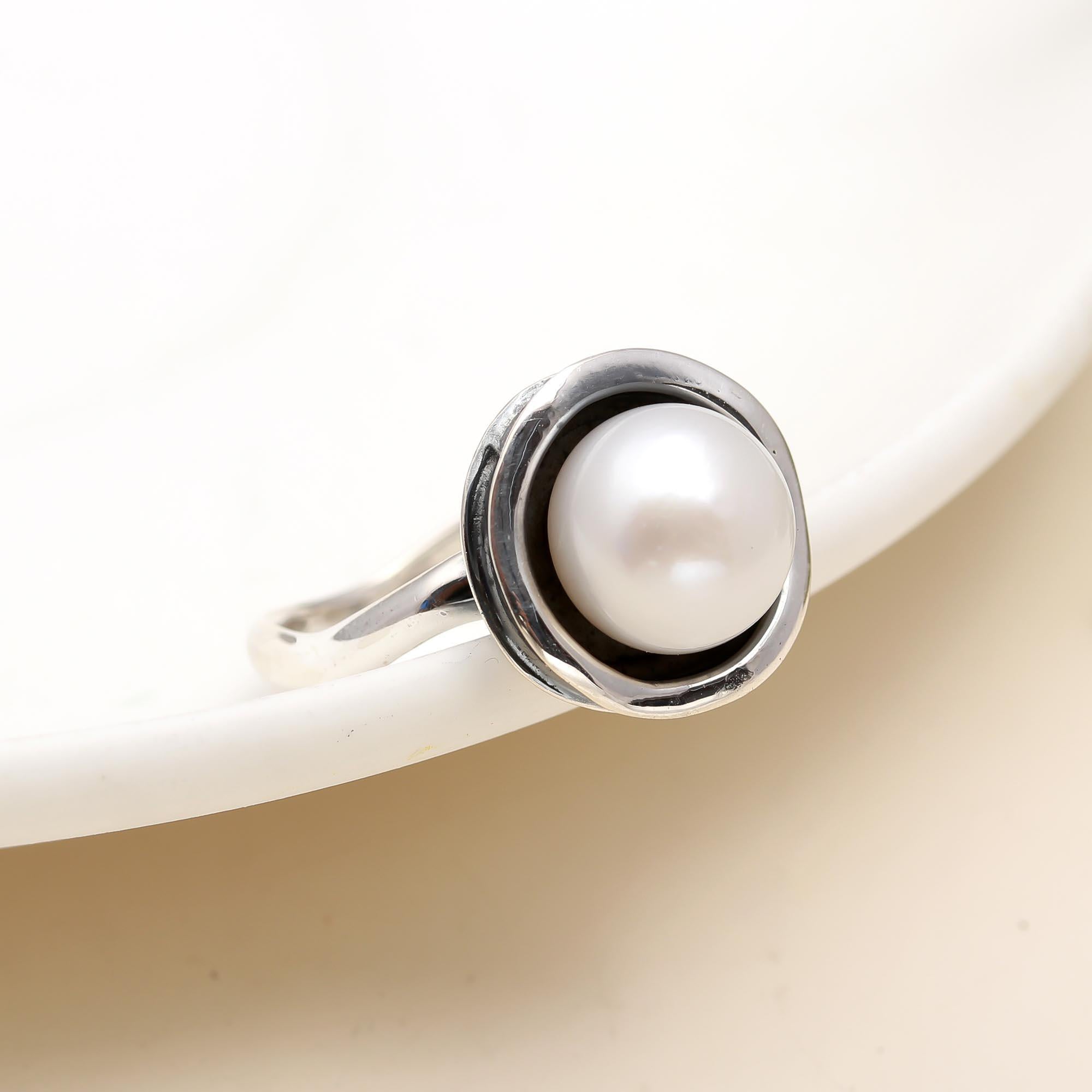 925 Silver Freshwater Pearl Ring