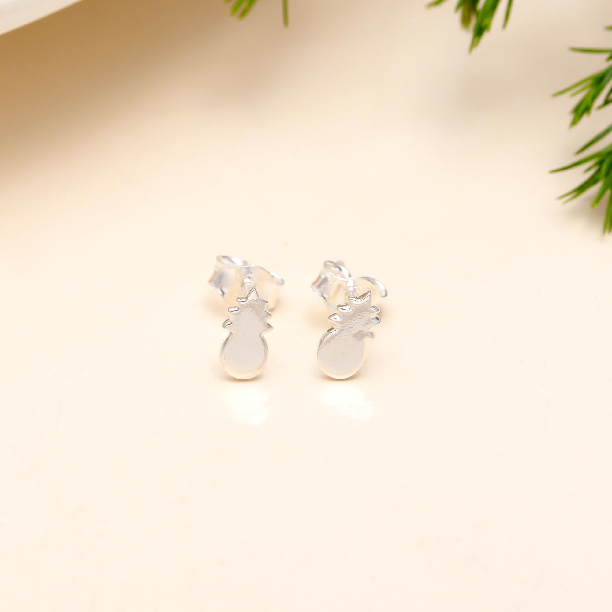 925 Silver Pineapple Stud Earrings