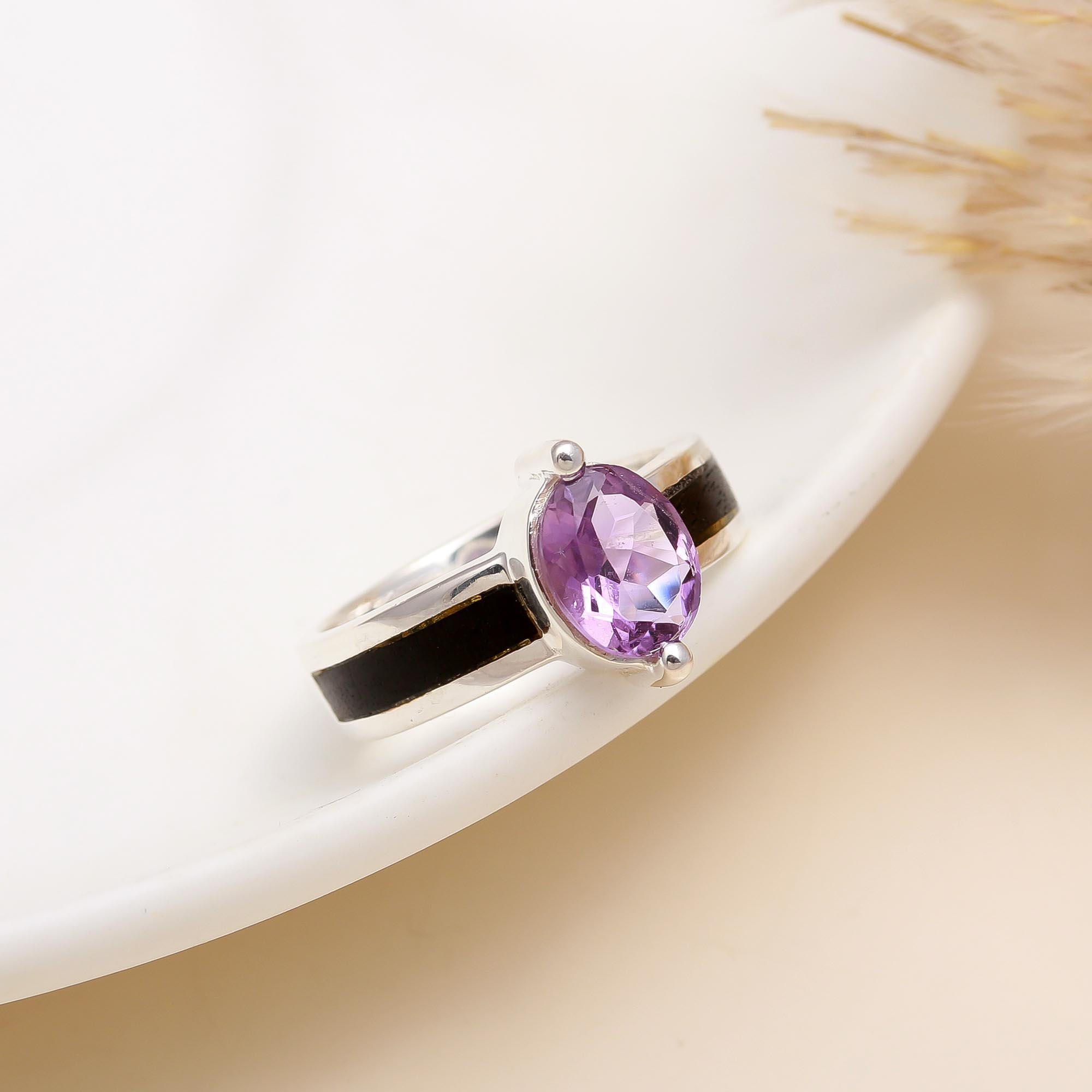 925 Silver Amethyst Ring