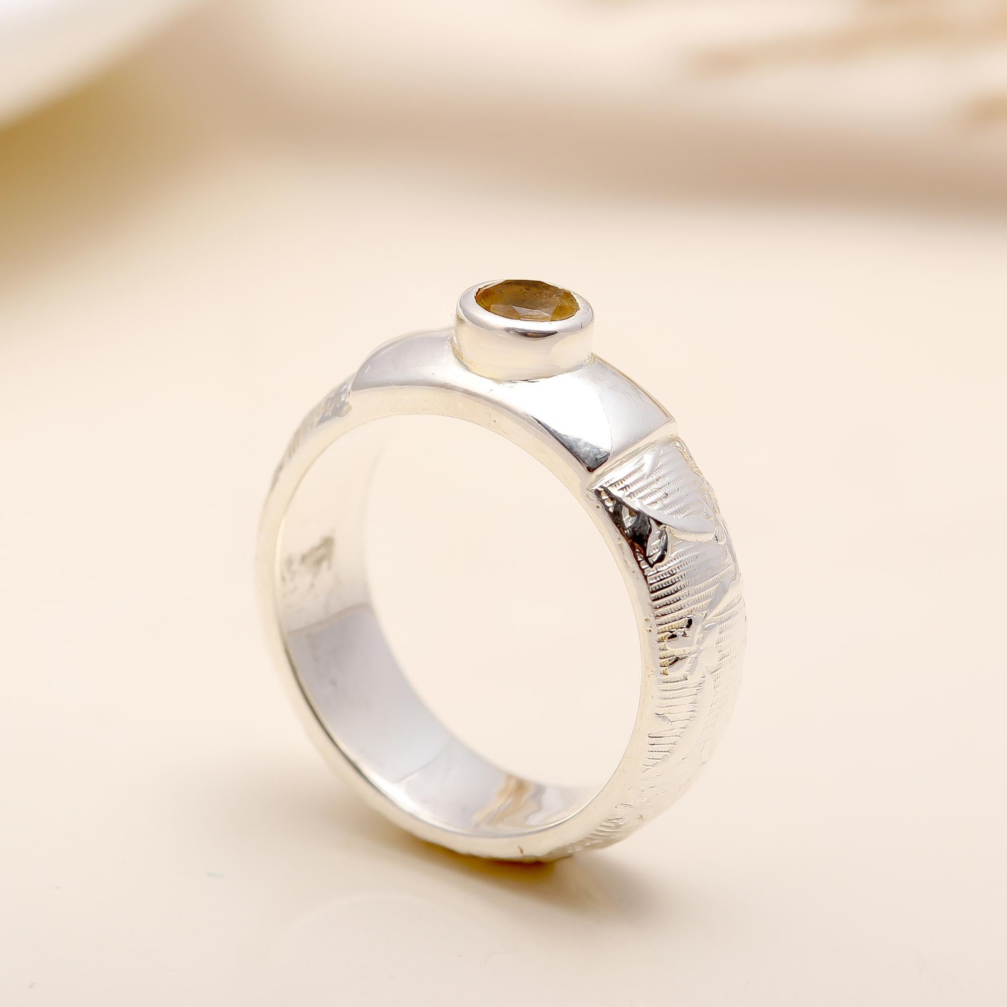 925 Silver Citrine Ring