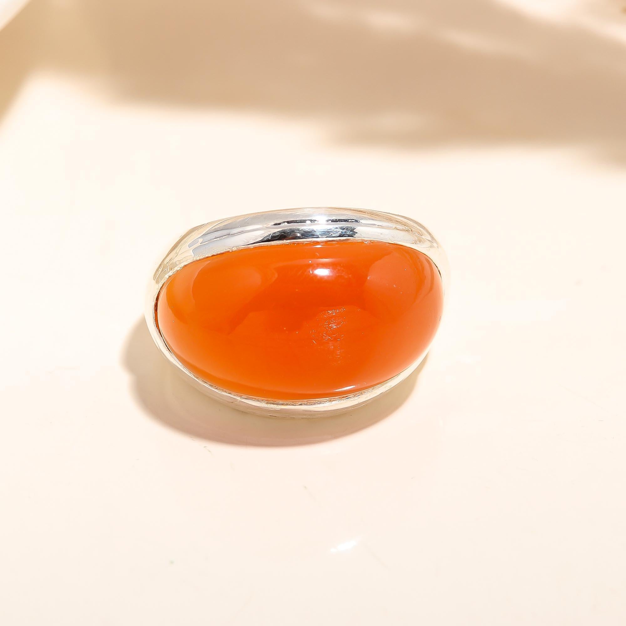 925 Silver Carnelian Ring