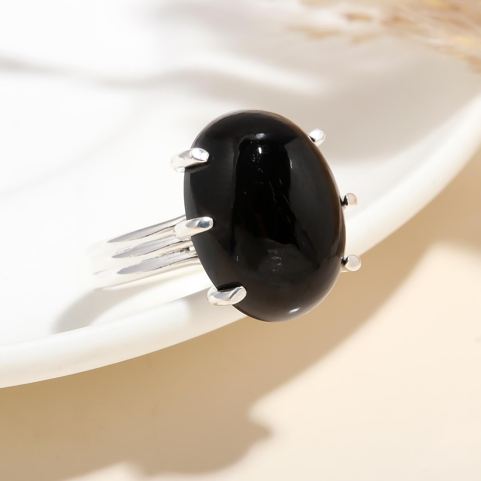 925 Silver Black Onyx Ring