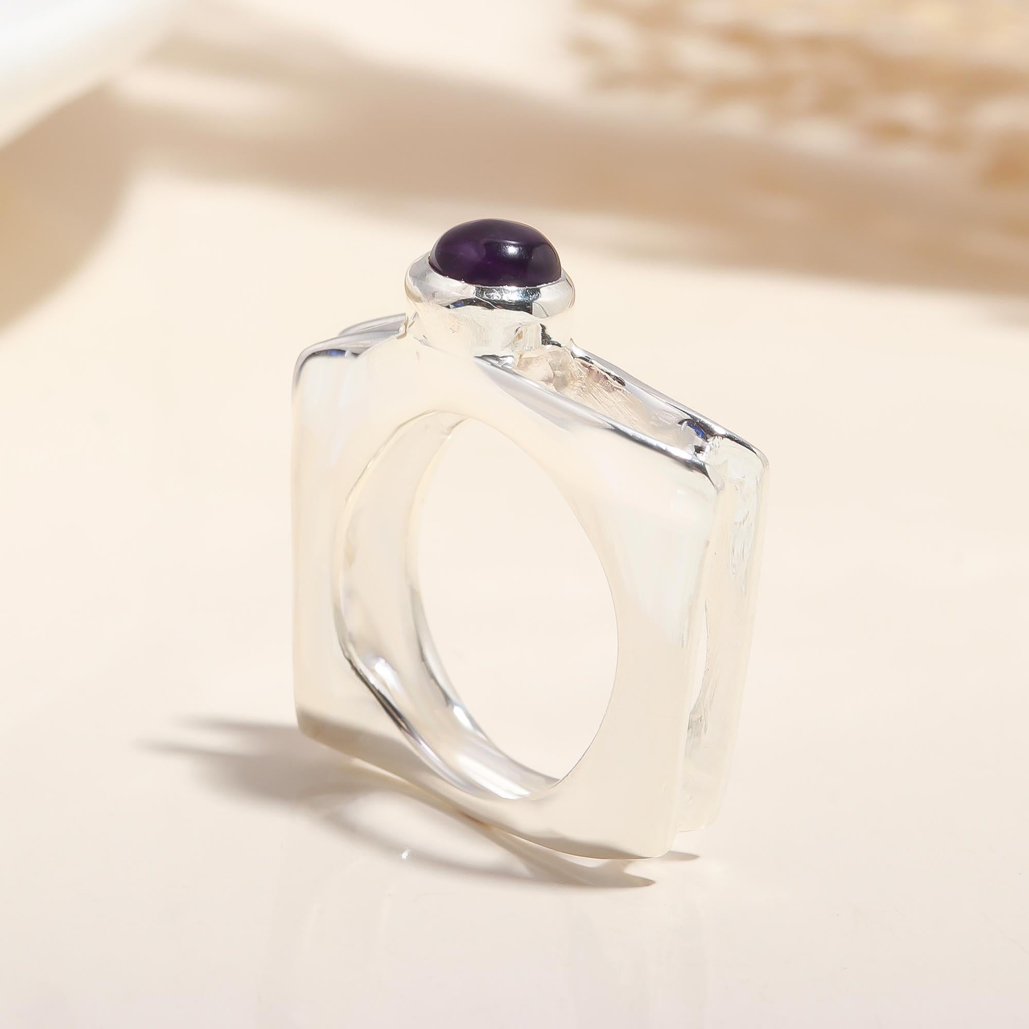 925 Silver Amethyst Ring