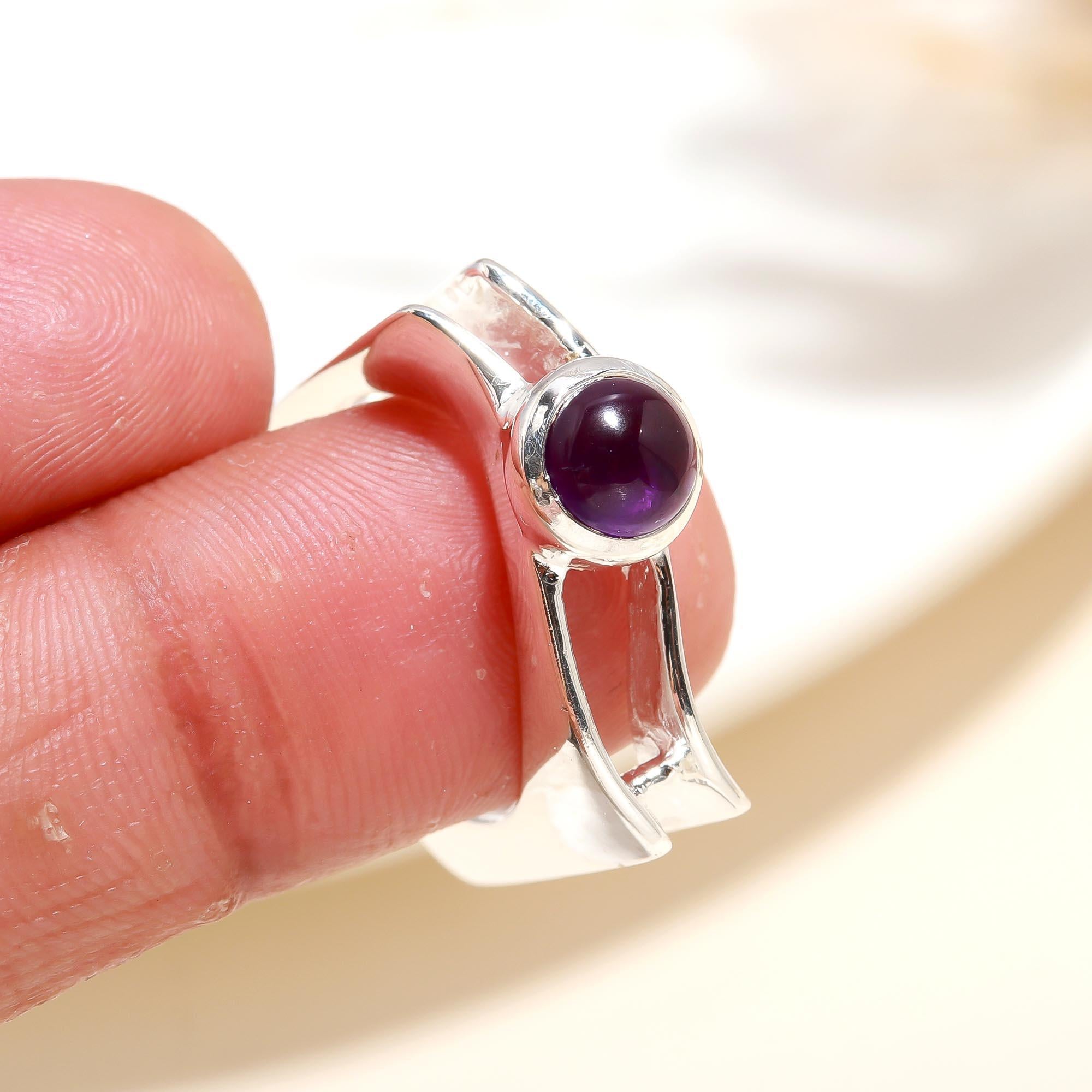 925 Silver Amethyst Ring