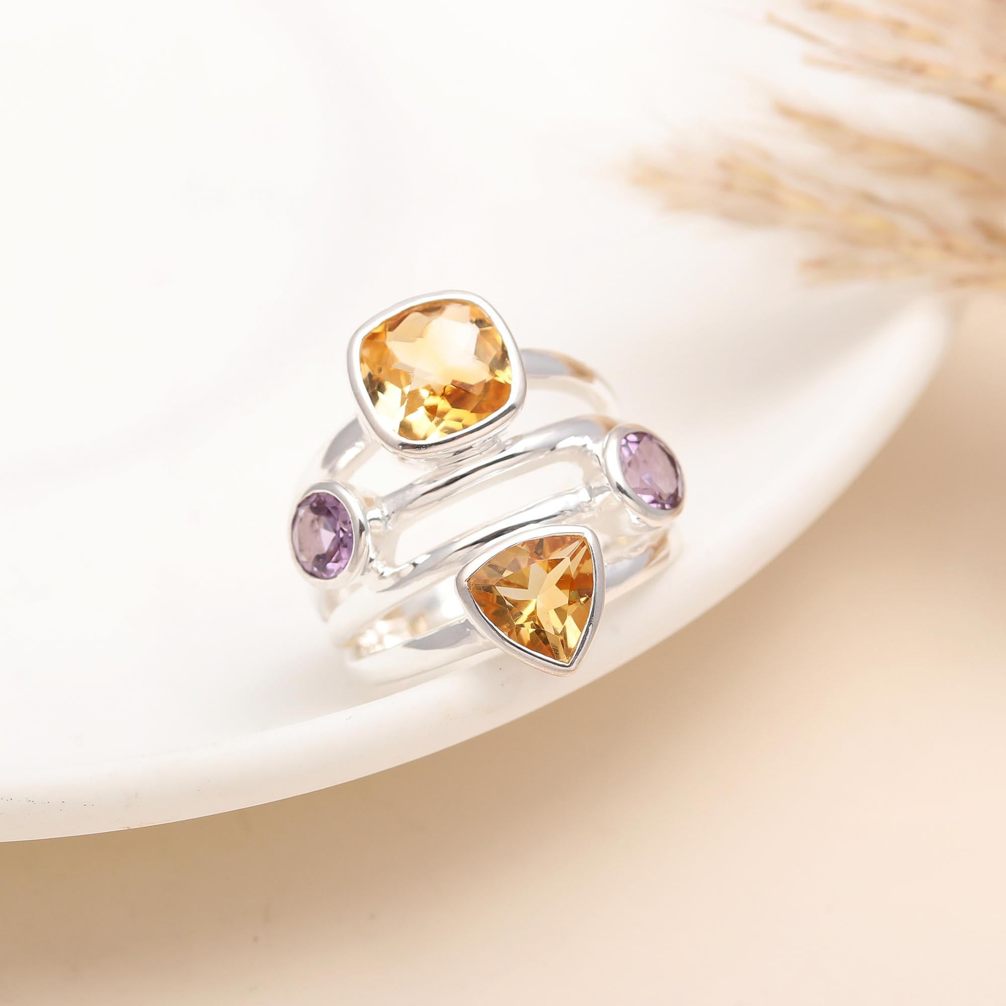 925 Silver Multi-Stone Ring