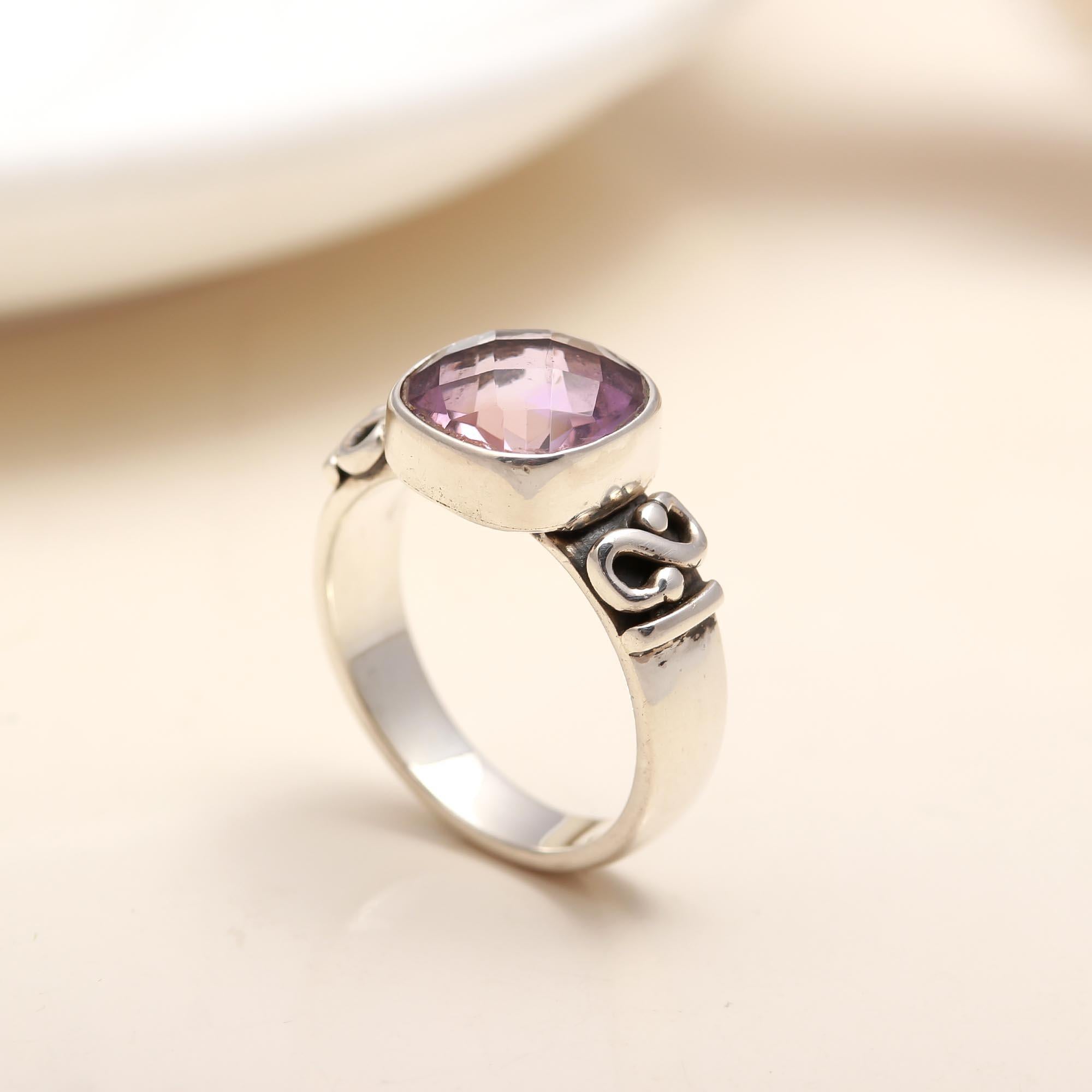925 Silver Amethyst Ring