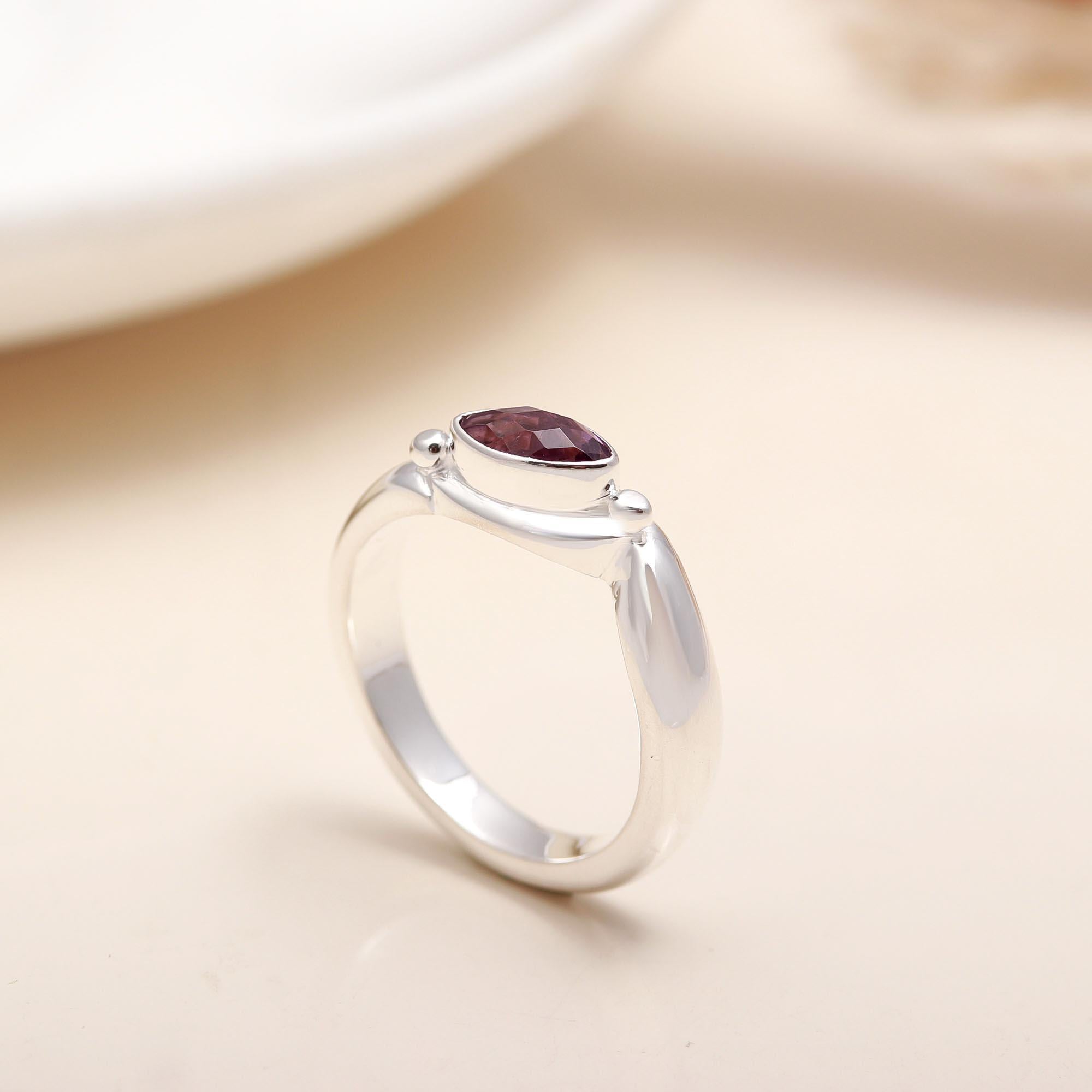 925 Silver Amethyst Ring
