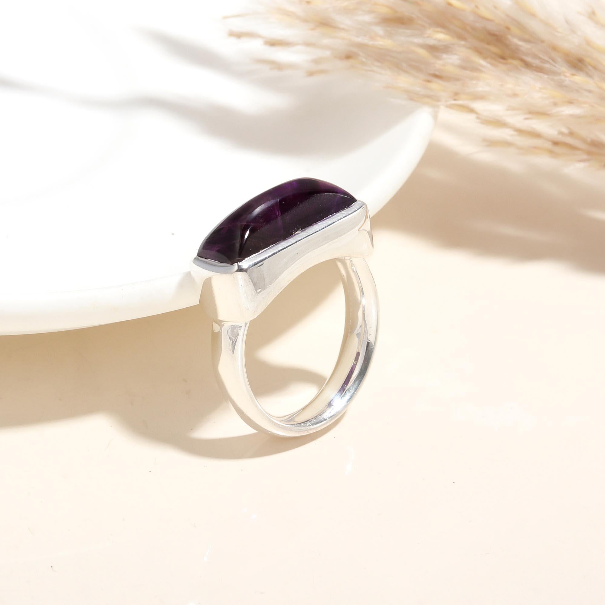 925 Silver Amethyst Ring