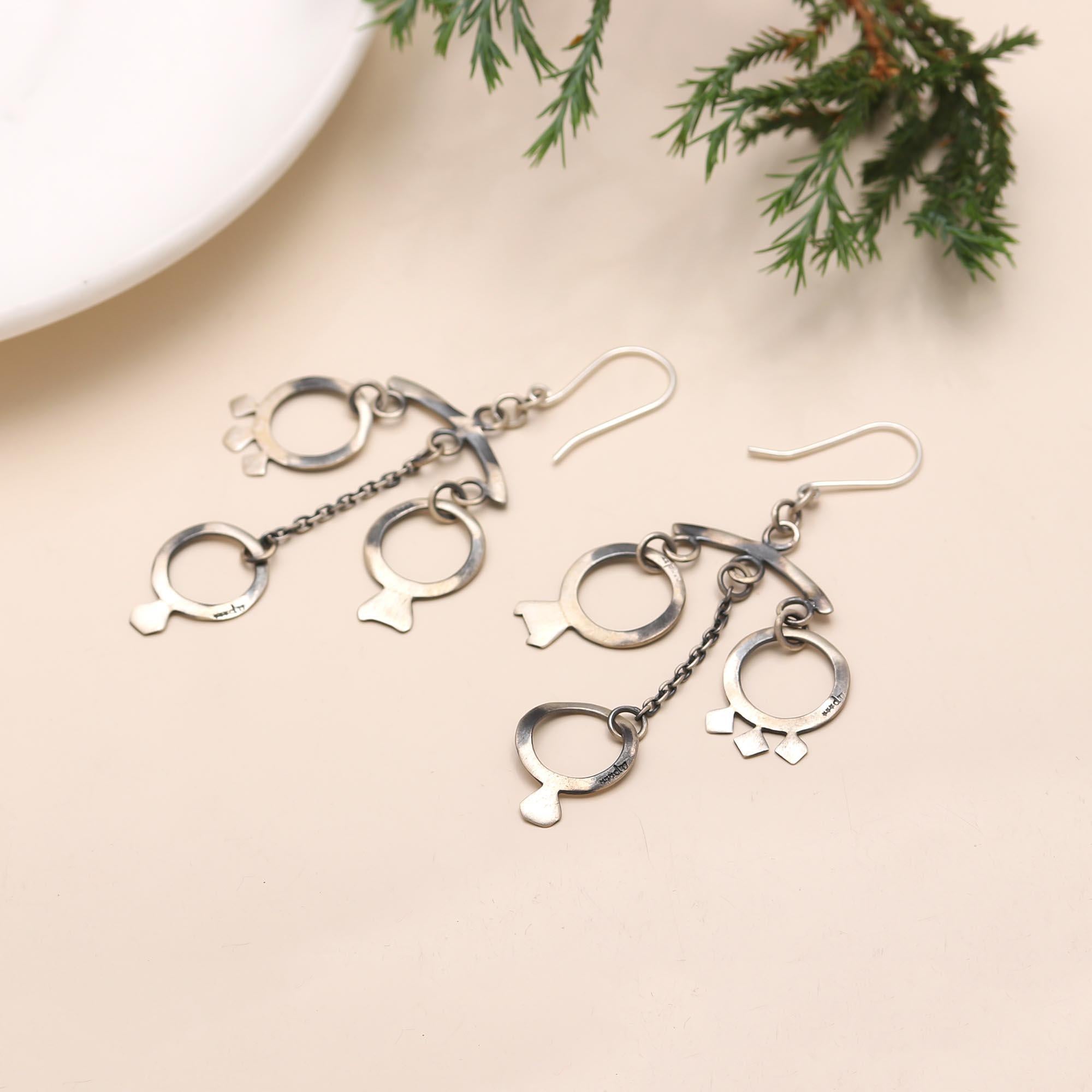 925 Silver Chandelier Dangle Earrings