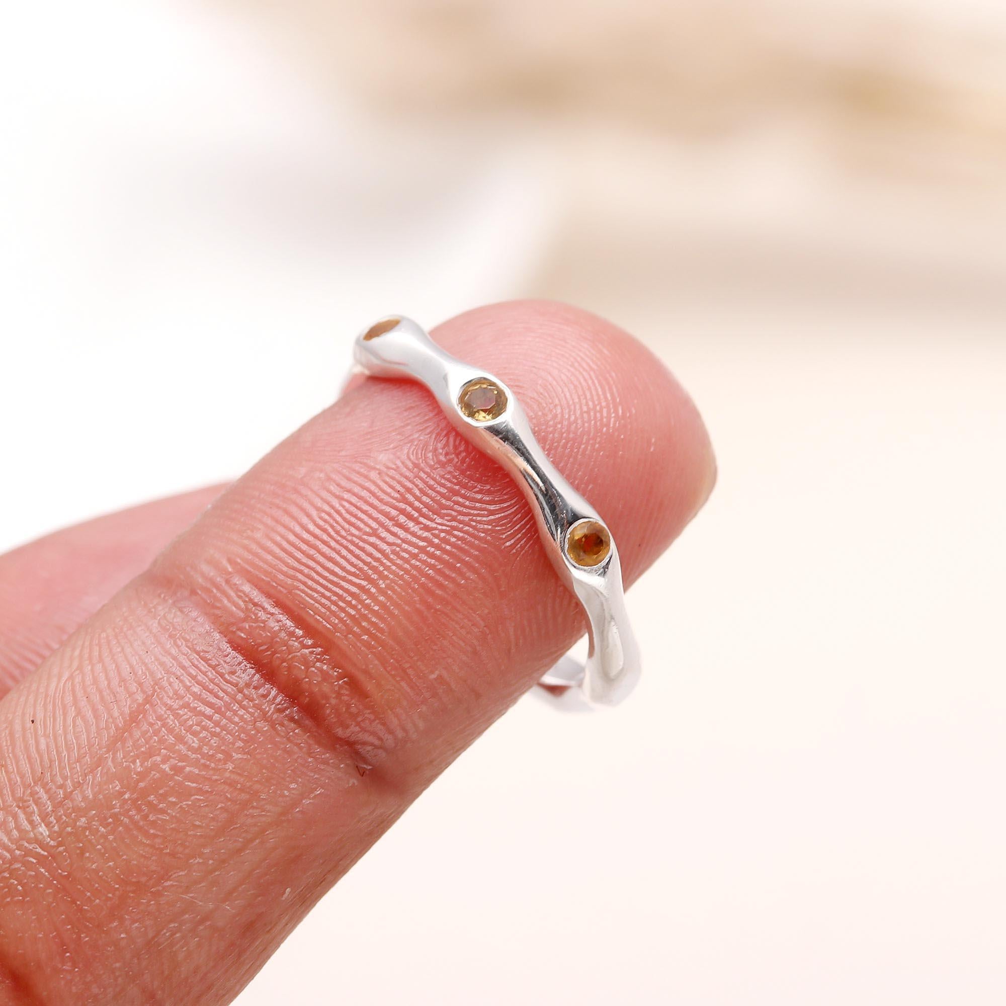 The Earth Wave: Flush Set Hessonite Band